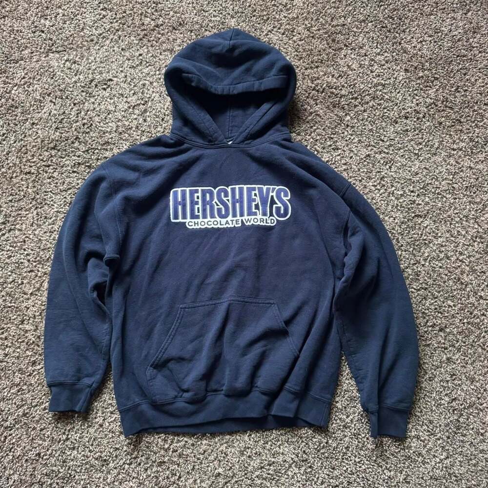 Gildan Hershey's Chocolate World Navy Blue Graphic Hoodie